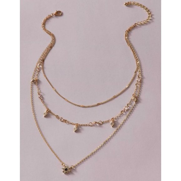 Layered Stars & Black Sun Necklace - Picture 2 of 8